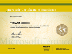 Microsoft Certified Technology Specialist - SharePoint 2010, Application Development